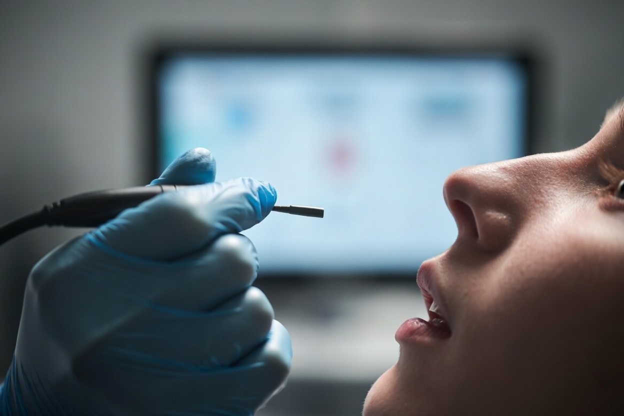 Stimme Sprechen Schlucken